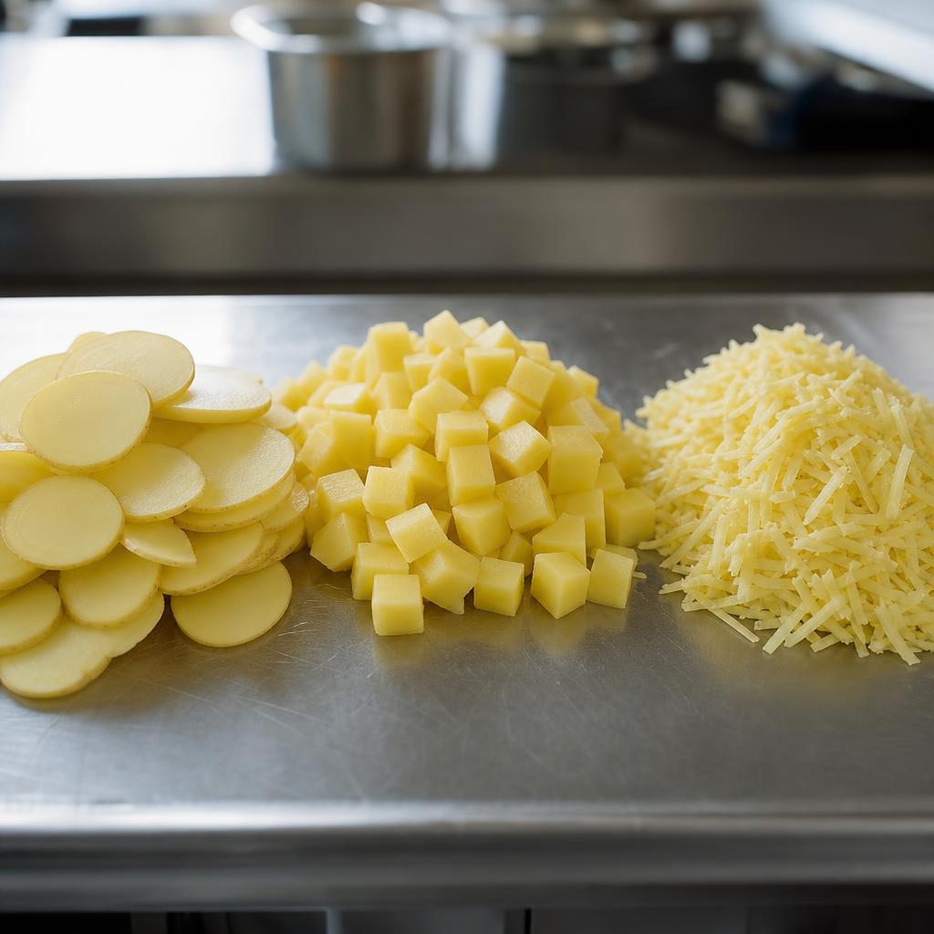 Agria, Sliced / Diced / Grated